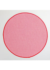 Placemat, Round - Red Gingham Check/Red