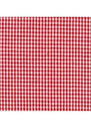 Placemat, Scalloped Edge - Red Gingham Check/Blue-2