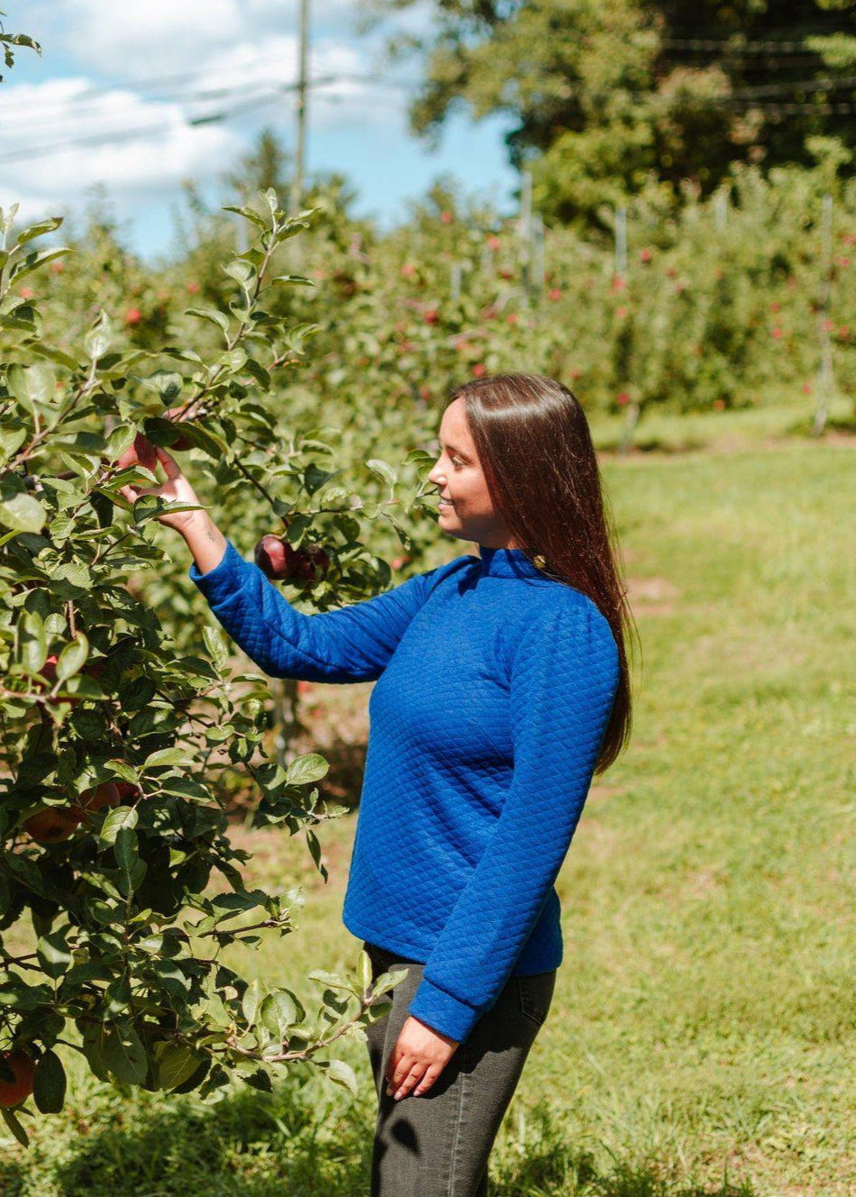 Camilla Top - Royal Quilted Knit-2