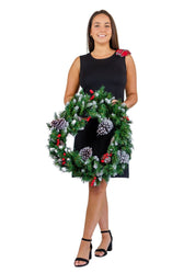 Bella Dress - Black/Red Plaid Bow - FINAL SALE