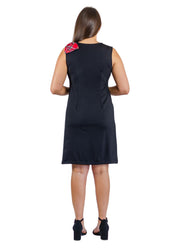 Bella Dress - Black/Red Plaid Bow