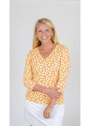 V-Crew Tee - Field of Dahlias-2