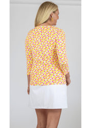 V-Crew Tee - Field of Dahlias