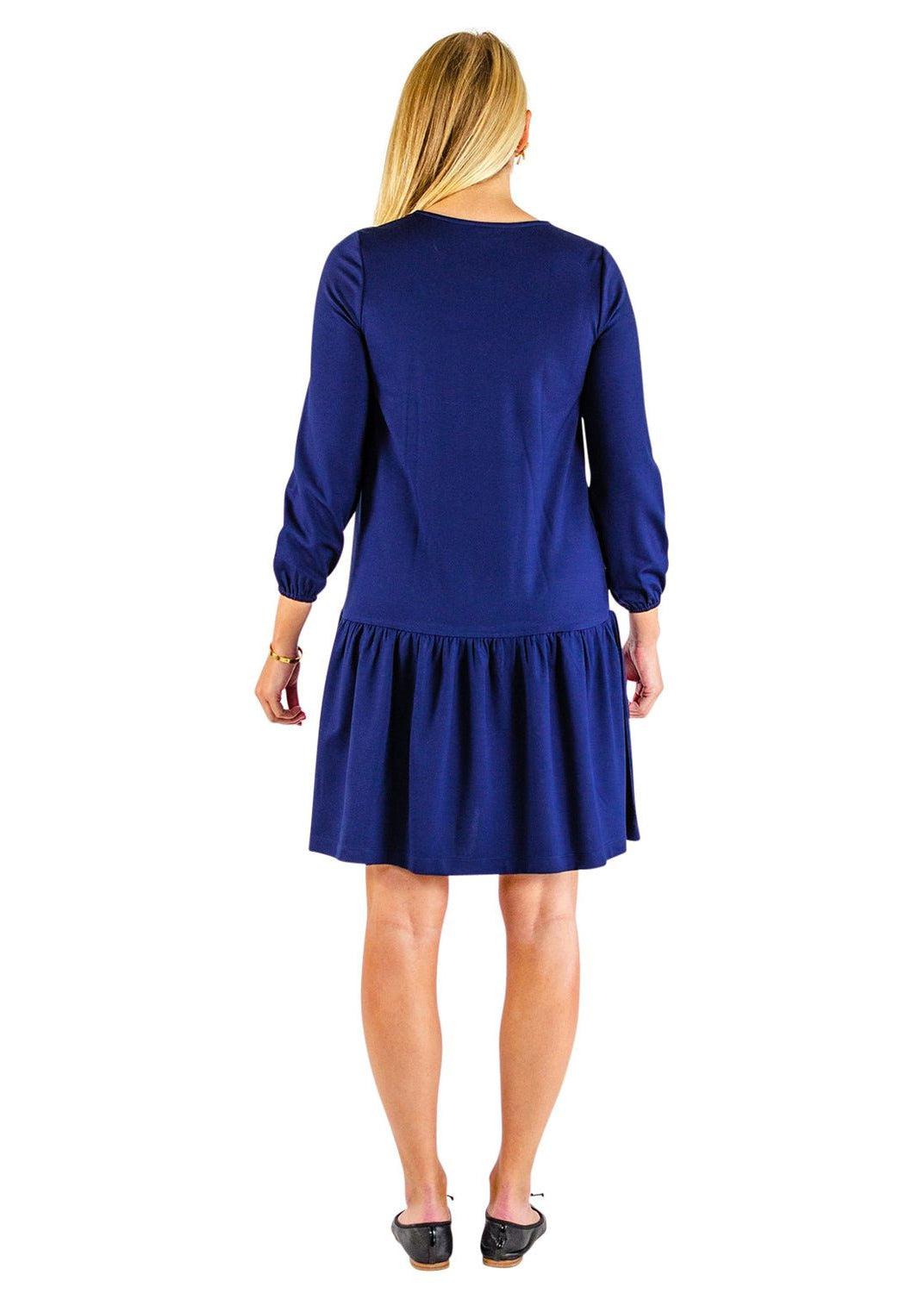Valerie Dress - Solid Navy-2