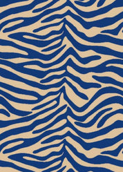 Lucille Blouse - Zebra Blue/Almond - FINAL SALE