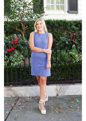 Yacht Club Shift - Dazzling Blue Polka Dots