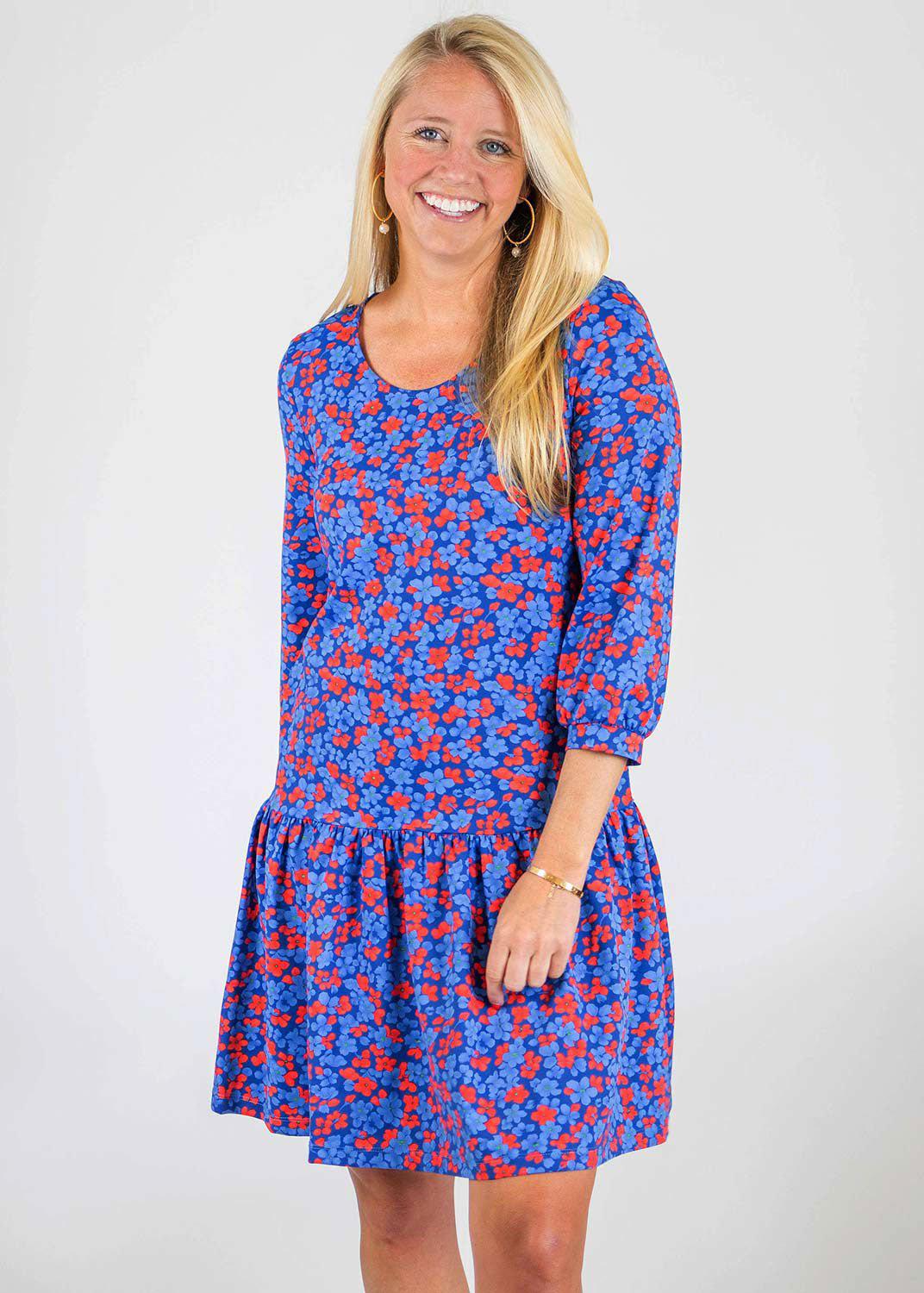 4 Sleeve Dress in a Floral Print