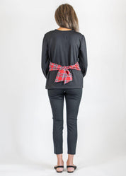 Black & Red plaid Sydney Full Sleeve Top Back