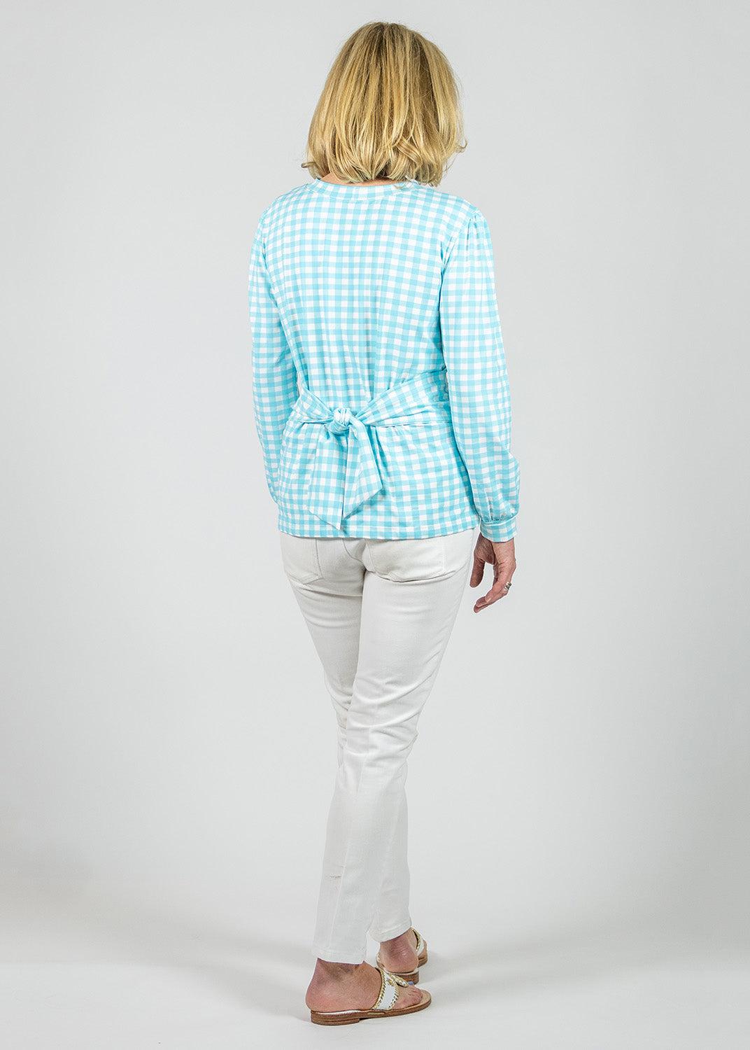 Sydney Top Back Gingham Blue Radiance